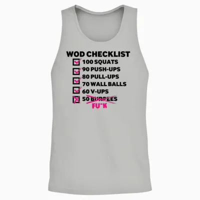 Wod Checklist Unisex Tank Top - Ash
