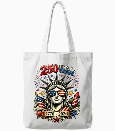 Statue of Liberty 250th America 4 July Tote Bags - White