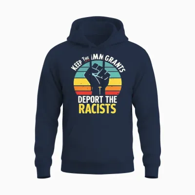 Anti Racism Diversity Justice Unisex Hoodie - Navy