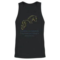 No Heaven Can Heaven Be if My Horse Unisex Tank Top - Black – 2