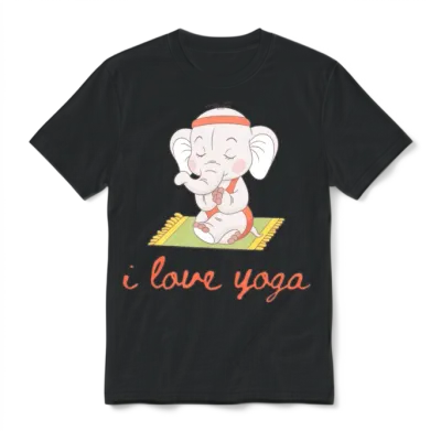 I Love Yoga Unisex T-Shirt - Black