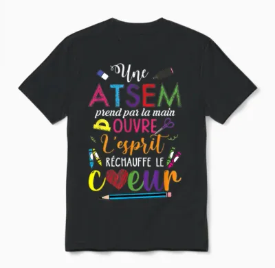 Thank You Atsem Teacher End of Year Kindergarten Humor T-Shirt, Black, S Unisex T-Shirt - Black