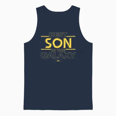 Star Wars Best Son in the Galaxy Family Trip Birthday Unisex Tank Top - Navy