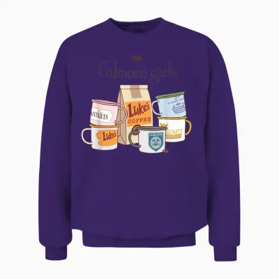 Gilmore Girls Coffee and Mugs with Logo Tv Show Unisex Sweatshirt - Purple