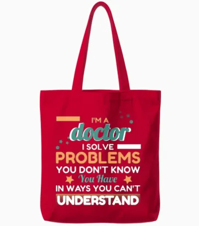 Problem-Solver: Doctor Edition Tote Bags - Red