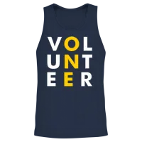 One Volunteer Funny Unisex Tank Top - Navy – 2