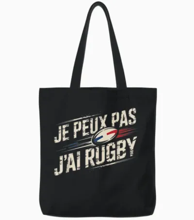 Xv De France Rugby Child I Can Not I Have Rugby Man Tote Bags - Black