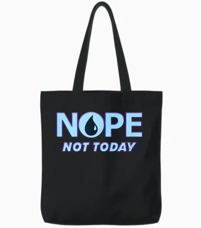 No, Heute Nicht | Magic Tcg Blue Mana Funny Tote Bags - Black