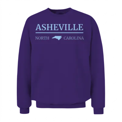 Asheville North Carolina Blue Ridge Mountains Nc Unisex Sweatshirt - Purple