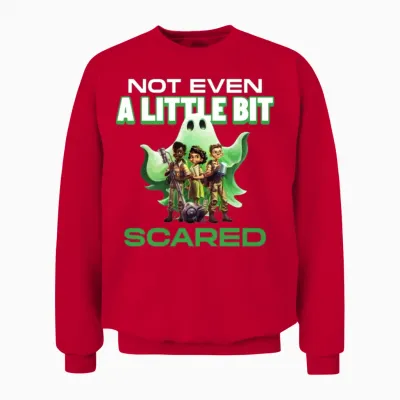 Not Even a Little Bit Scared Funny Halloween Unisex Sweatshirt - Red