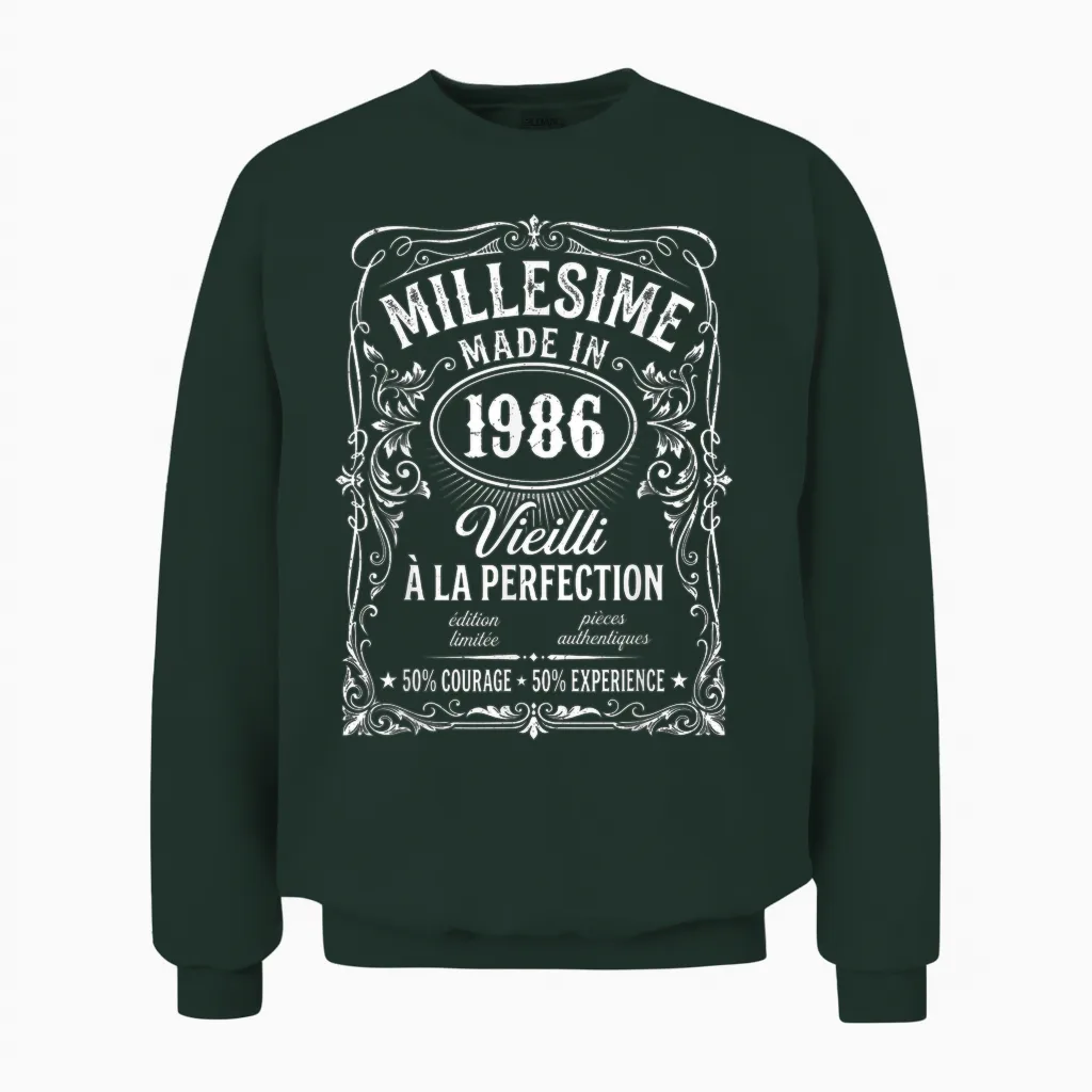 40 Years Vintage Limited Edition Gift Humour Unisex Sweatshirt in Forest