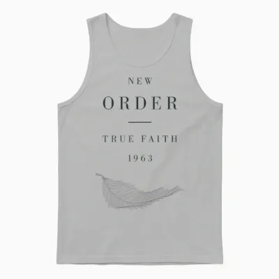 New Order True Faith Net Leaf Unisex Tank Top - Ash