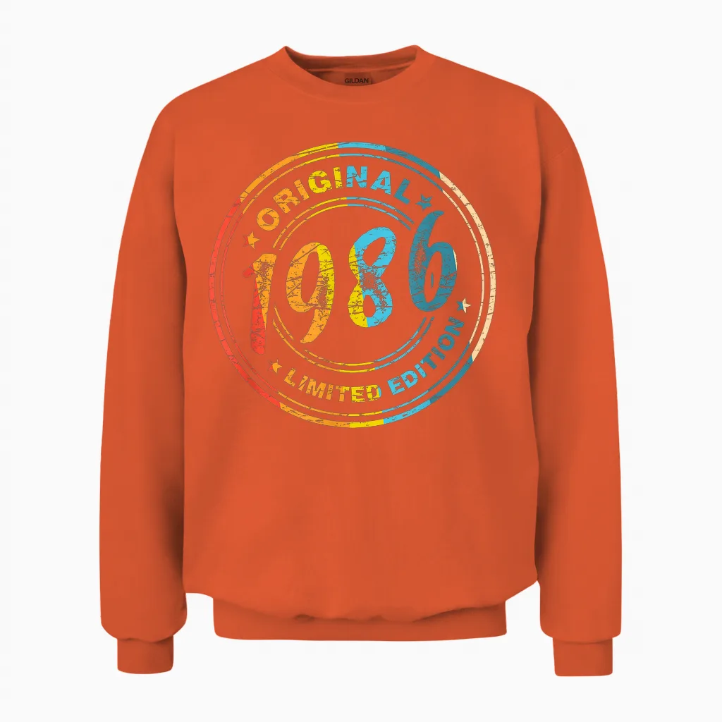 40.geburtstag Retro Vintage 1986 Mann Frau Geschenk Unisex Sweatshirt in Orange
