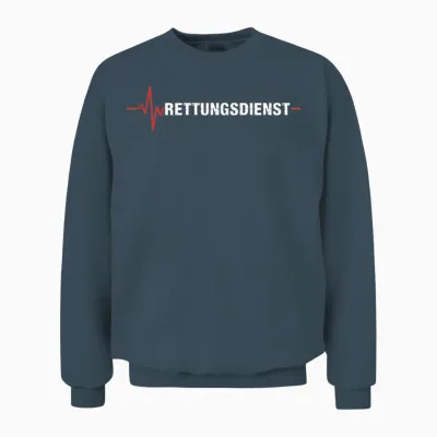 Rettungsdienst Herzschlag Sanitäter Ekg Notfall Unisex Sweatshirt - Dark Heather
