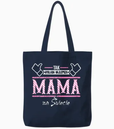 Mutter Tak Wyglada Najlepsza Mama Na Swiecie Tote Bags - Navy