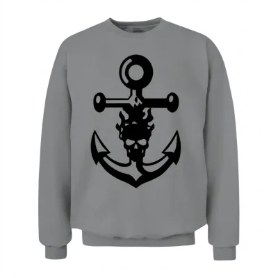 Anchor Skull Unisex Sweatshirt - Sport Grey