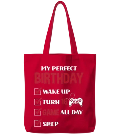 Boys 16th Birthday Funny 16th Birthday Gift Tote Bags - Red