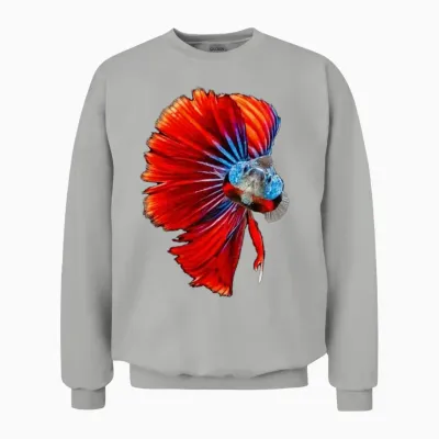 Betta Retro Unisex Sweatshirt - Ash