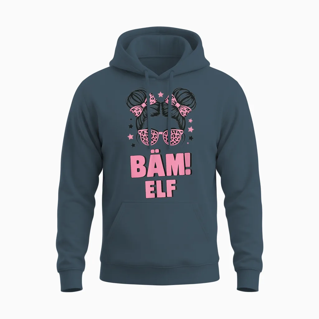 11. Geburtstag Mädchen Messy Bun Bäm! Elf Jahre Alt Unisex Hoodie in Dark Heather