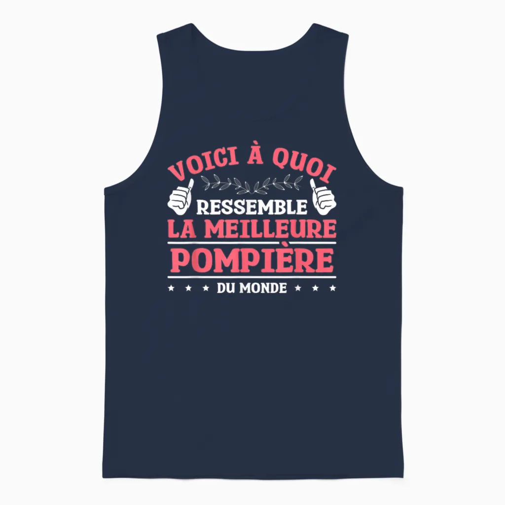 This Is What the World's Best Fireman Looks Like, Black, S Unisex Tank Top in Navy