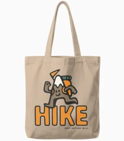 Mountain Hike Tote Bags - Natural