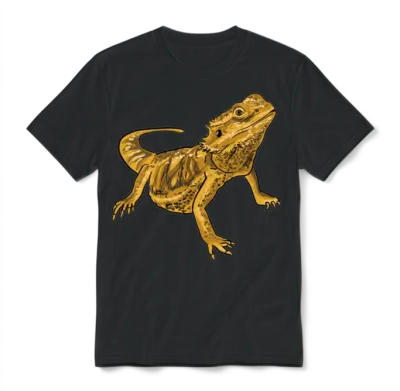 Bearded Dragon Unisex T-Shirt - Black