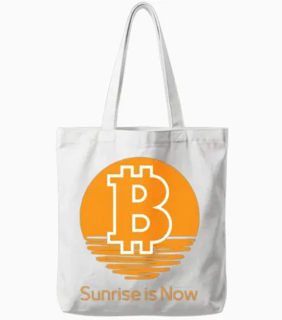 Bitcoin Tote Bags - White
