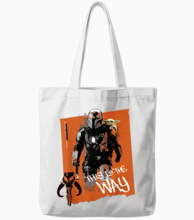 Star Wars: the Mandalorian and Grogu Movie This Is the Way Tote Bags - White