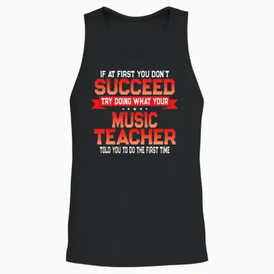 Fun Music Teacher Gift Funny School Band Choir Unisex Tank Top - Black