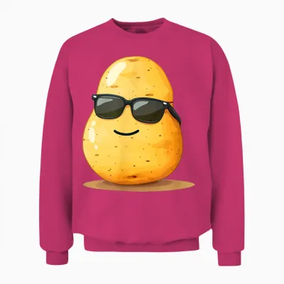Cool Aussehende Kartoffel Mit Sonnenbrille Für Mann Und Frau Unisex Sweatshirt - Heliconia