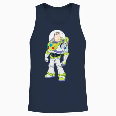 Disney Pixar Toy Story Buzz Lightyear Strong Pose Unisex Tank Top - Navy