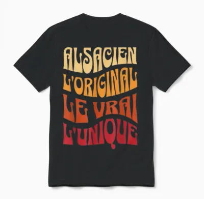 Alsatian the Original the True the Unique Gift Idea Alsace T-Shirt, Black, S Unisex T-Shirt - Black