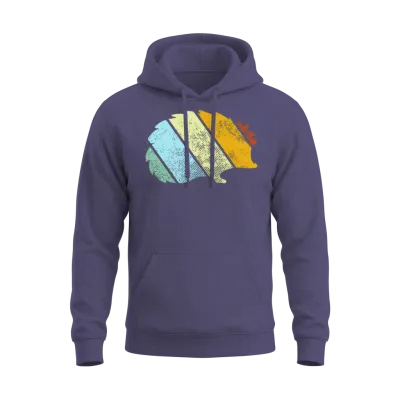 Hedgehog Retro Unisex Hoodie - Heather Sport Dark Navy