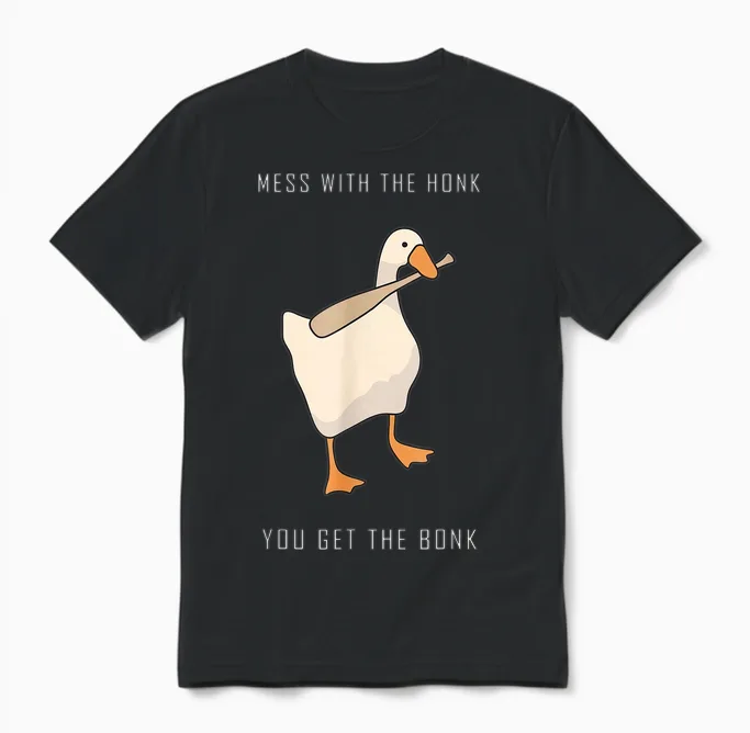 Untitled Goose Game Lustiges Familienspiel Unisex T-Shirt in Black