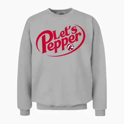 Funny Girls Volleyball Let's Pepper Practice Term Great Unisex Sweatshirt - Ash