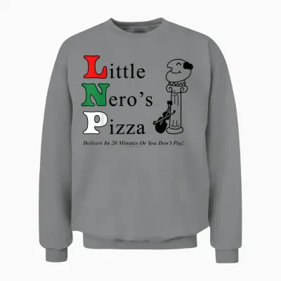 Home Alone Little Nero's Pizza Logo Unisex Sweatshirt - Sport Grey
