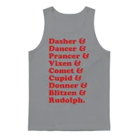 Reindeer Names — Christmas Unisex Tank Top - Sport Grey – 1