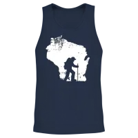 Wisconsin�hiker Shirt Love Mountain Hiking Unisex Tank Top - Navy – 2
