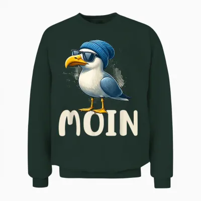 T-Shirt Moin Seagulls North Germany Greetings Baltic Sea North Sea Moin Greetings Unisex Sweatshirt - Forest