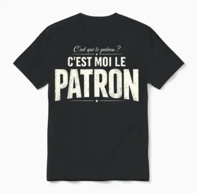 C'est Moi Le Patron Humour Travail Bureau Cadeau Homme Femme Unisex T-Shirt - Black