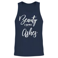 Beauty from Ashes Unisex Tank Top - Navy – 2