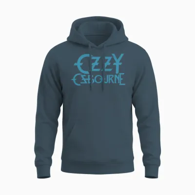 Ozzy Osbourne Patient Number 9 Teal Logo Unisex Hoodie - Dark Heather