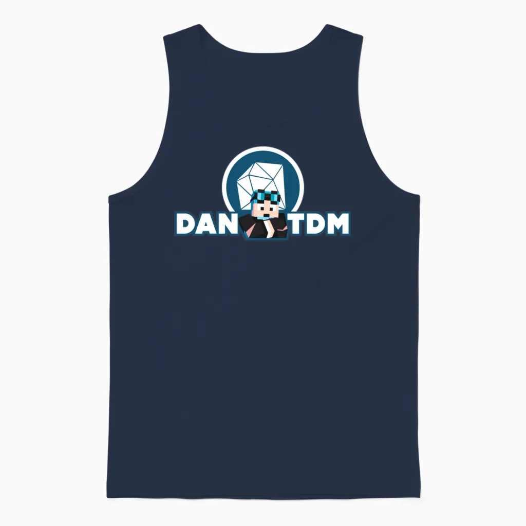 Dantdm Unisex Tank Top in Navy