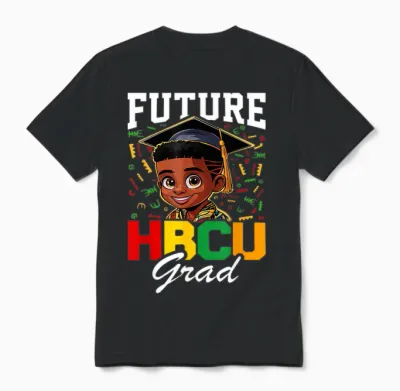 Future Hbcu Grad Black Boy Hbcu Toddler Kids Graduation Unisex T-Shirt - Black