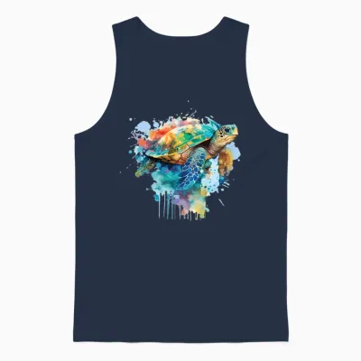 Kinder Schildkröten Kinder Wasserschildkröte Ozean Meer Schildkröte Unisex Tank Top - Navy
