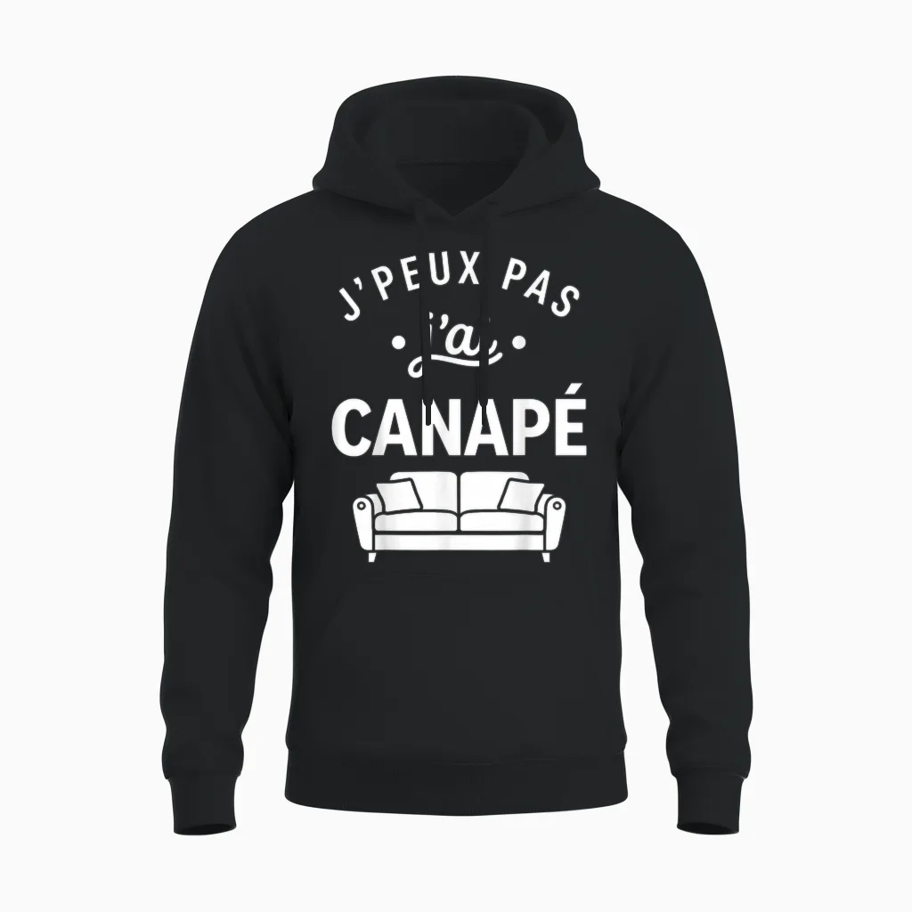 Citation Sieste Humour J'peux Pas J'ai Canapé Unisex Hoodie in Black