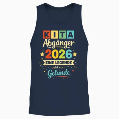 Kita Abgänger 2026 Schulkind 2026 Junge Einschulung Mädchen Unisex Tank Top - Navy