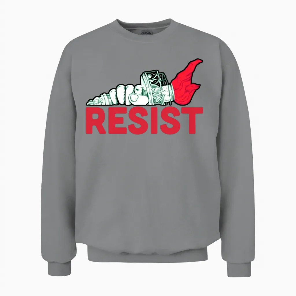 Resist Unisex Sweatshirt in Sport Grey