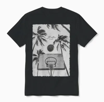 Basketball Hip Hop Urban Edgy Y2k Backprint Streetwear Unisex T-Shirt - Black
