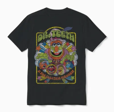 The Muppets - Dr Teeth Unisex T-Shirt - Black